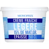 Monoprix Crème fraîche légère le pot de 50cl