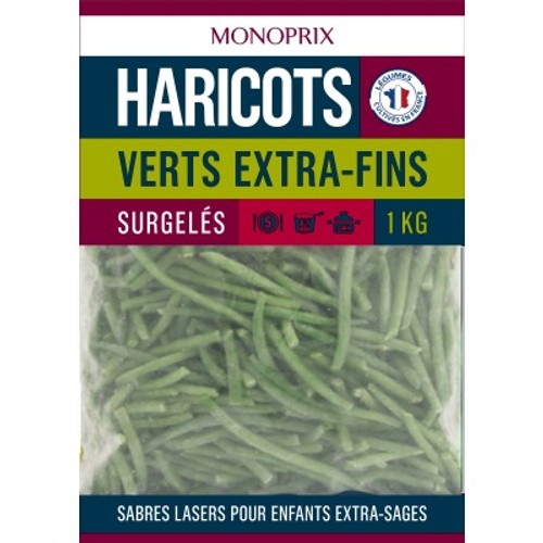 Monoprix Haricots Verts extra-fins surgelés 1kg