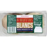 Monoprix 4 Muffins Blancs Recette Anglaise 250g