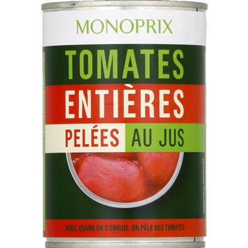 Monoprix Tomates Entières Pelées Au Jus 238g
