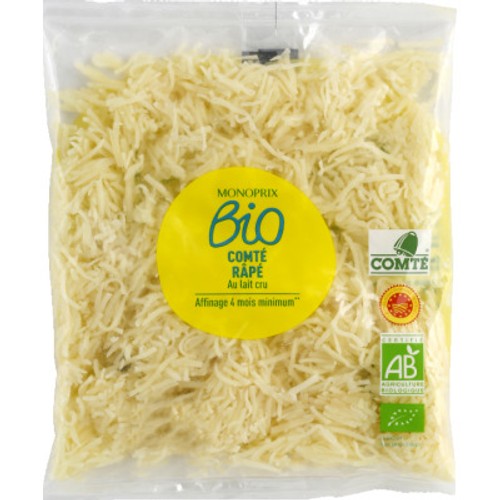 Monoprix Bio Comté Râpé au Lait Cru 100g
