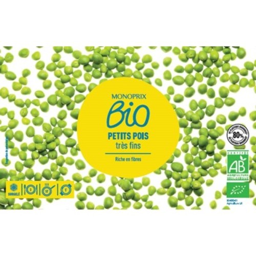 Monoprix Bio Petits pois très fins 600g