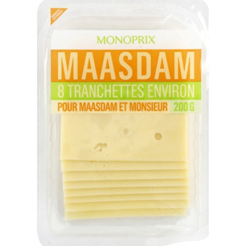 Monoprix Maasdam  x8 tranches - 200g