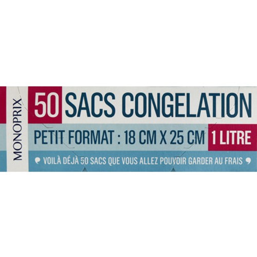 Monoprix Sacs congélation petit format 1L