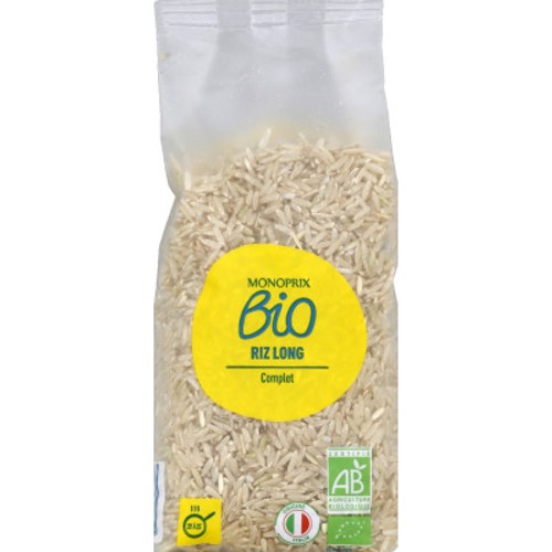 Monoprix Bio Riz Long Complet 500g