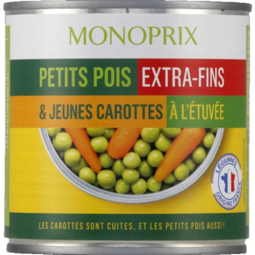 Monoprix Petits Pois & Jeunes Carottes à l’Etuvée 265g