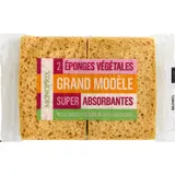 Monoprix Éponges végétales grand modèle super absorbantes x2