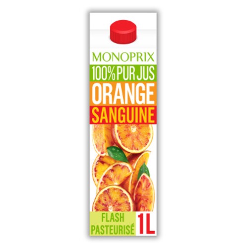 Monoprix Jus d'orange sanguine 100% pur jus 1L