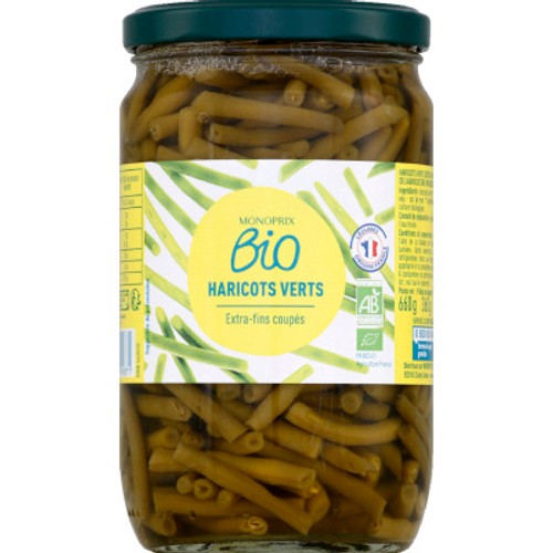 Monoprix Bio Haricots Verts Exytra-Fins Coupés 360g