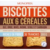 Monoprix Biscottes Au 6 Céréales 300g