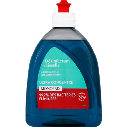 Monoprix Liquide Vaisselle Désinfectant Ultra Dégraissant 500ml