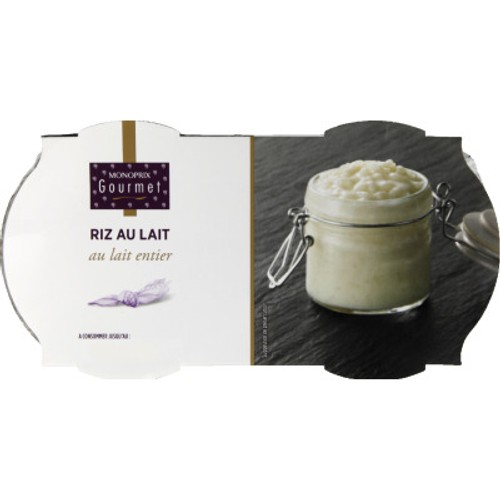 Monoprix Gourmet Riz au lait nature Le pack de 2x140g