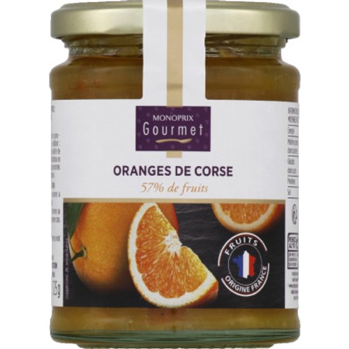 Monoprix Gourmet Oranges de Corse 57% de fruits 325g