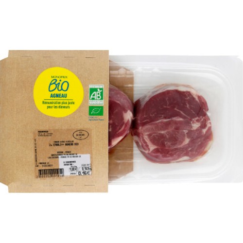 Monoprix Bio Noisette d'Agneau x2 160g