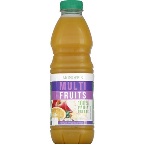 Monoprix Jus multifruits de jus et de purées 100% fruit pressé 1L