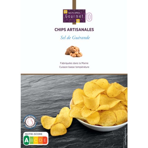 Monoprix Gourmet Chips Artisanales sel de Guérande 125g