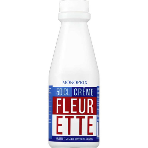 Monoprix Crème fleurette 30% Mg origine France 50cl