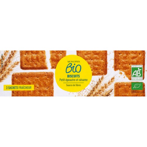 Monoprix Bio Biscuits Épeautre et Sésame 150g