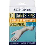 Monoprix Gants Fin en Latex Taille L x10