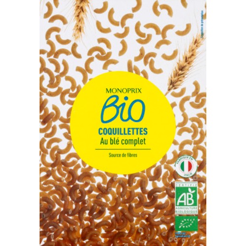Monoprix Bio Coquillettes au blé complet 500g