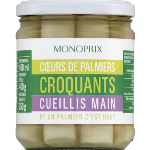 Monoprix Cœurs De Palmiers Croquants Cueillis Main 250g
