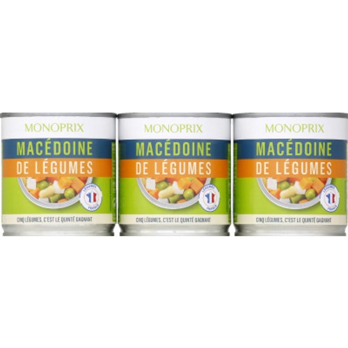 Monoprix Macédoine de légumes 3x130g