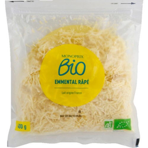 Monoprix Bio Emmental râpé 400g
