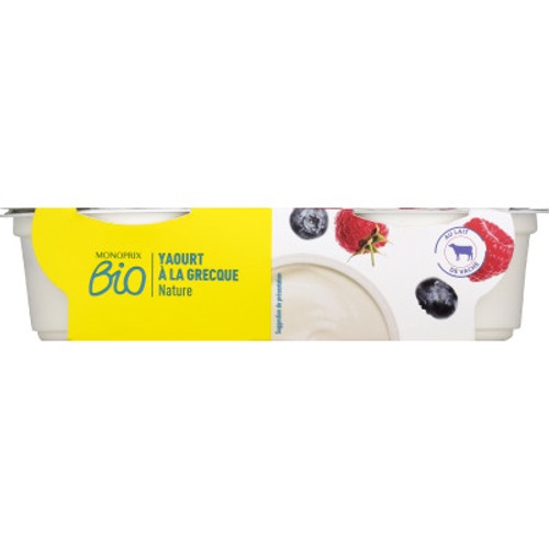 Monoprix Bio Yaourt à la Grecque 2x150g