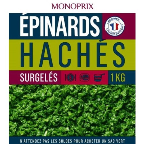 Monoprix Épinards hachés 1kg