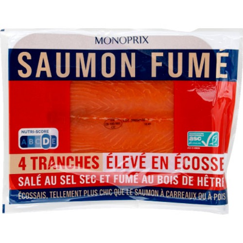 Monoprix Saumon Fumé d'Ecosse 140g