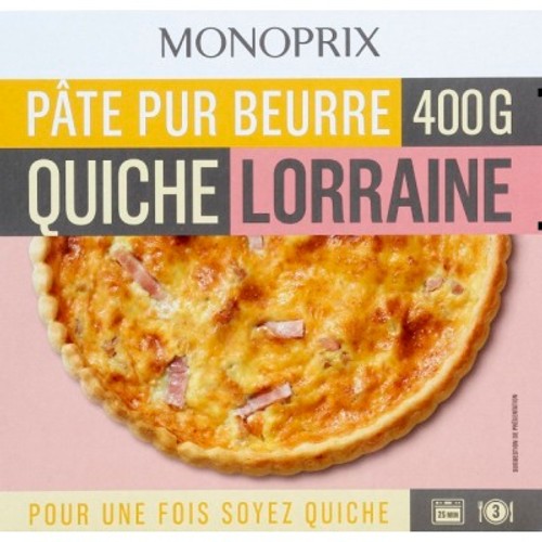 Monoprix Quiche Lorraine Pâte Pur Beurre 400g