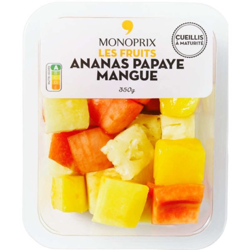 Monoprix ananas papaye mangue 350g