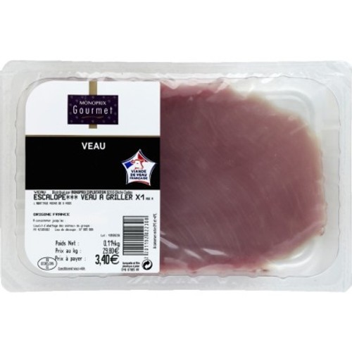 Monoprix Gourmet Escalope De Veau 130g