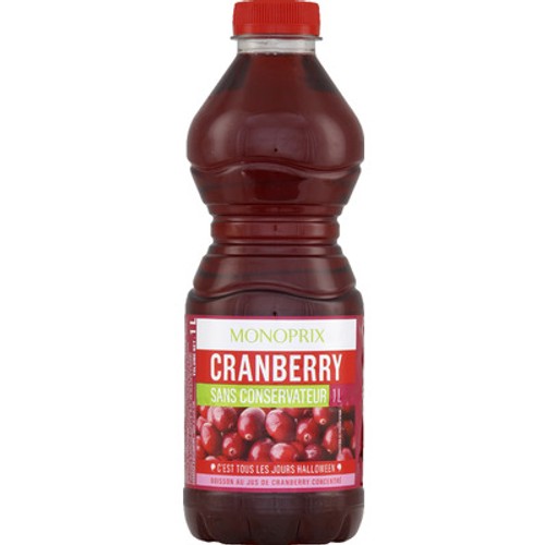 Monoprix Jus de cranberry sans conversateur 1L