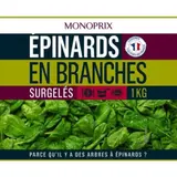 Monoprix Épinards en branches 1kg