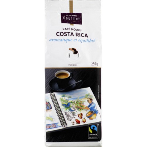 Monoprix Gourmet Café Moulu Du Costa Rica, Aromatique Et Equilibré 250g