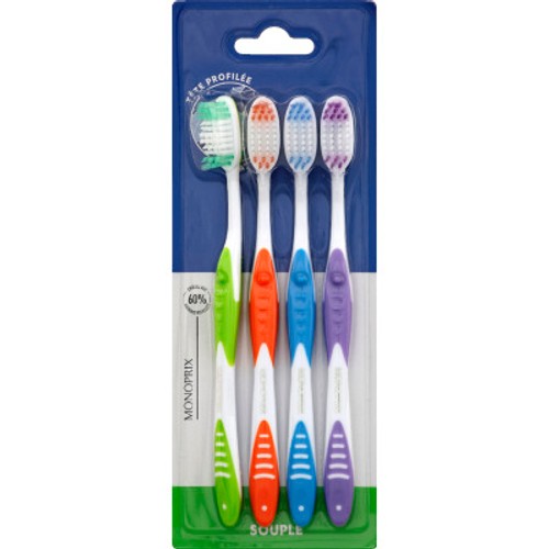 Monoprix Brosse à Dents Souple x4