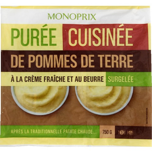Monoprix Purée de pommes de terres cuisinée 750g