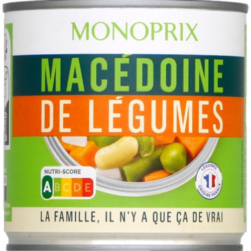 Monoprix Macédoine de légumes 265g