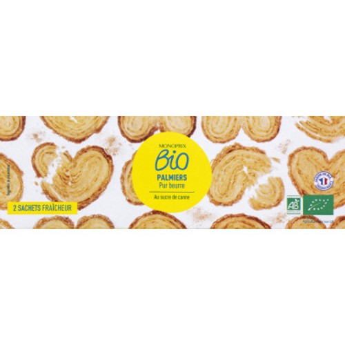 Monoprix Bio Palmiers Pur Beurre 100g
