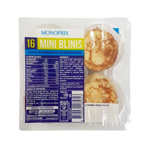 Monoprix Mini blinis 135g