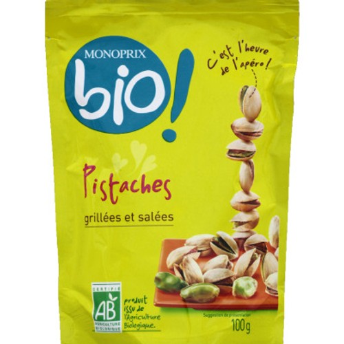 Monoprix Bio Pistaches grillées et salées 100g