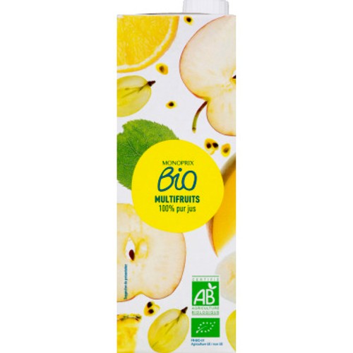 Monoprix Bio Jus multifruits 100% pur jus 1L