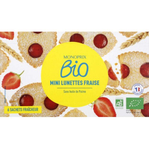 Monoprix Bio Mini Lunettes Fraise 156g