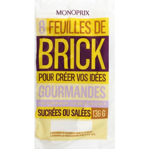 Monoprix Feuilles De Brick Feuilles x8 136g