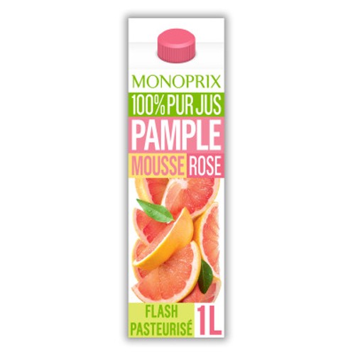 Monoprix Jus de pamplemousse rose 100% pur jus 1L