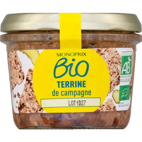 Monoprix Bio Terrine De Campagne 180g