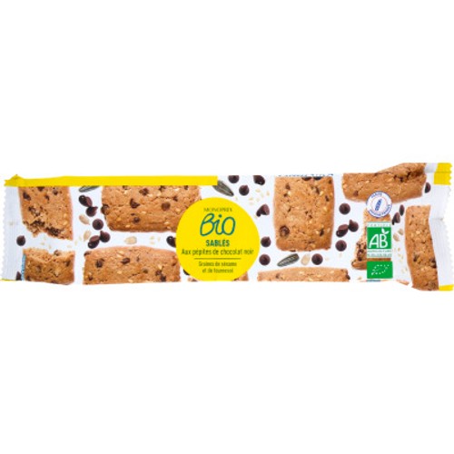 Monoprix Bio Sablés Aux Pépites De Chocolat Noir Et Aux Graines 140g