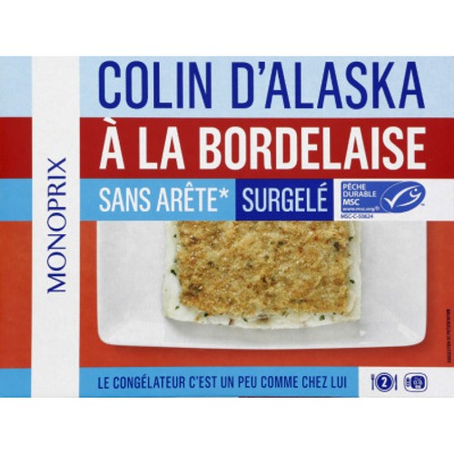 Monoprix Colin d'Alaska à la bordelaise 400g