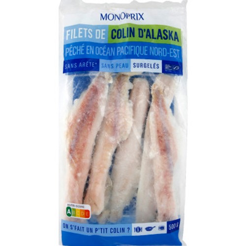 Monoprix Filet De Colin D'Alaska Msc 500g